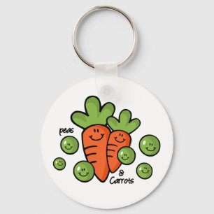Peas And Carrots Key Ring