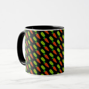 Peas and Carrots Pattern Mug