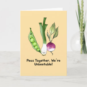 Peas and Veggie Best Friends Pun Card
