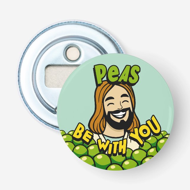Peas be with you bottle opener (Front)
