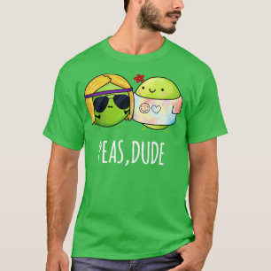 Peas Dude Cute Hippie Pea Pun T-Shirt