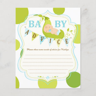 Peas in a Pod Baby Boy Advice Card
