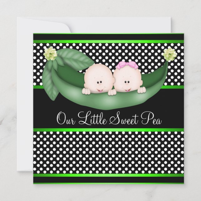 Peas In A Pod Gender Reveal Invitation (Front)