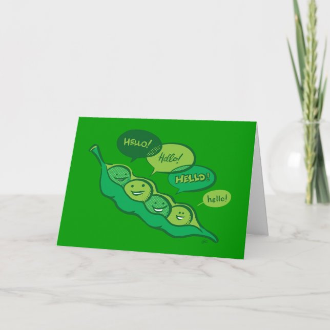 Peas in a Pod (Hello) Card (Front)