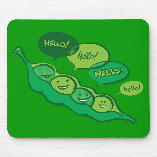 Peas in a Pod (Hello) Mousepad (Front)
