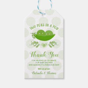 Peas in a Pod Thank You Baby Shower Gift tags