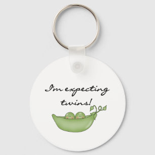 Peas in Pod Expecting Twins Key Ring