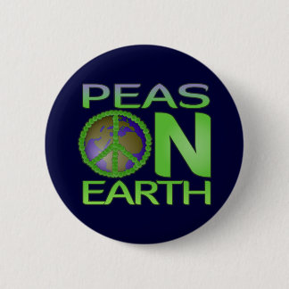 Peas on Earth 6 Cm Round Badge