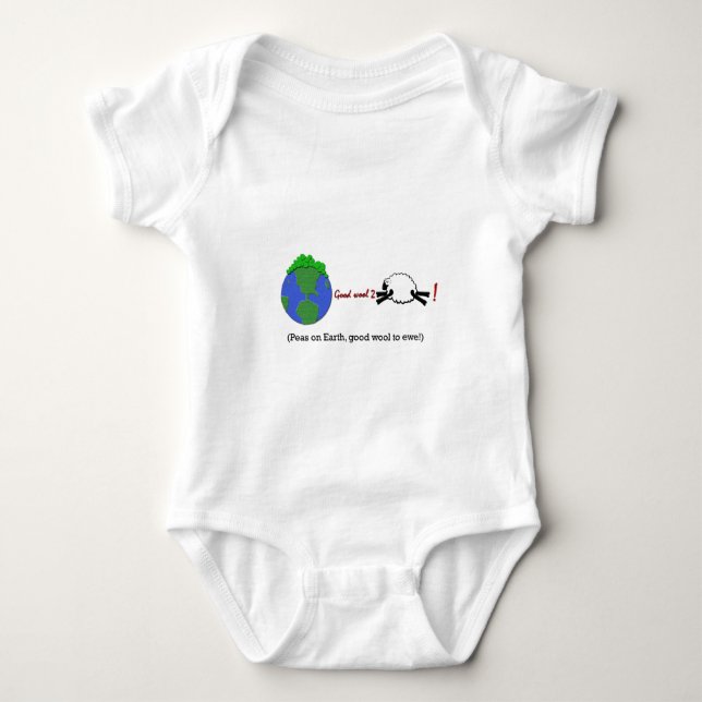 Peas on Earth Baby Bodysuit (Front)