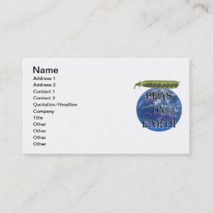 Peas on Earth Business Card
