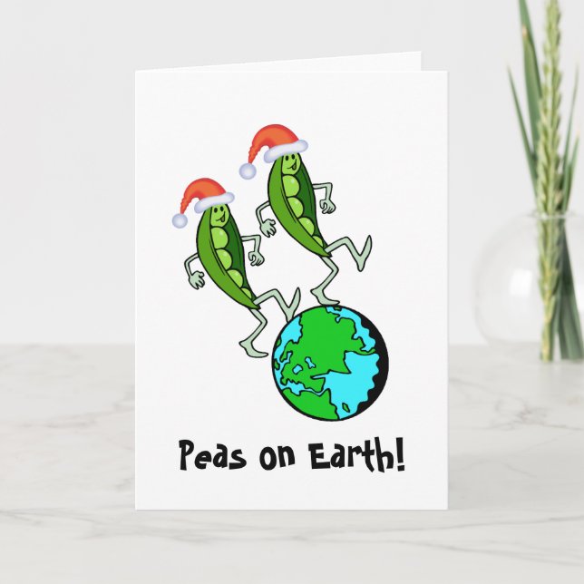 Peas on Earth Holiday Card (Front)