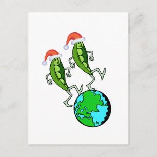 Peas on Earth Holiday Postcard