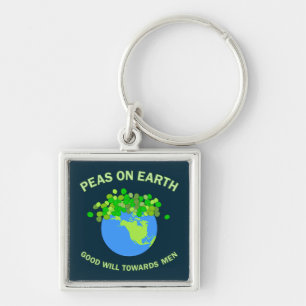 Peas On Earth Key Ring