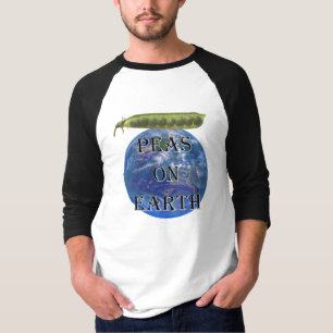 Peas on Earth Men's 3/4 Raglan T-Shirt