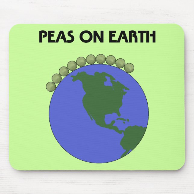 Peas On Earth Mouse Pad (Front)