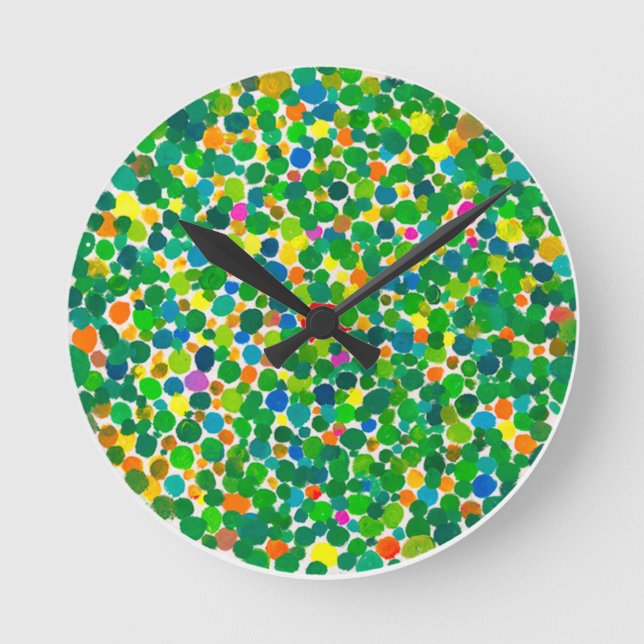 Peas on earth  (no text) round clock (Front)