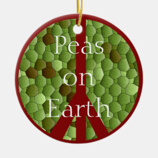 Peas on Earth -  Peace Symbol Ornament