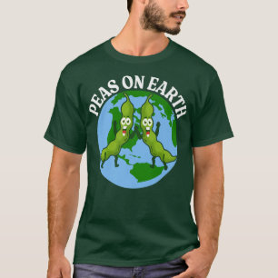 Peas On Earth Peace Vegan And Vegetarian T-Shirt