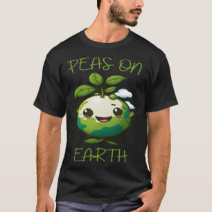 Peas on Earth Vegan Vegetarian Plantbased Meatfree T-Shirt