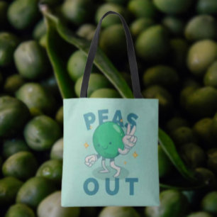 Peas Out Peace Tote Bag