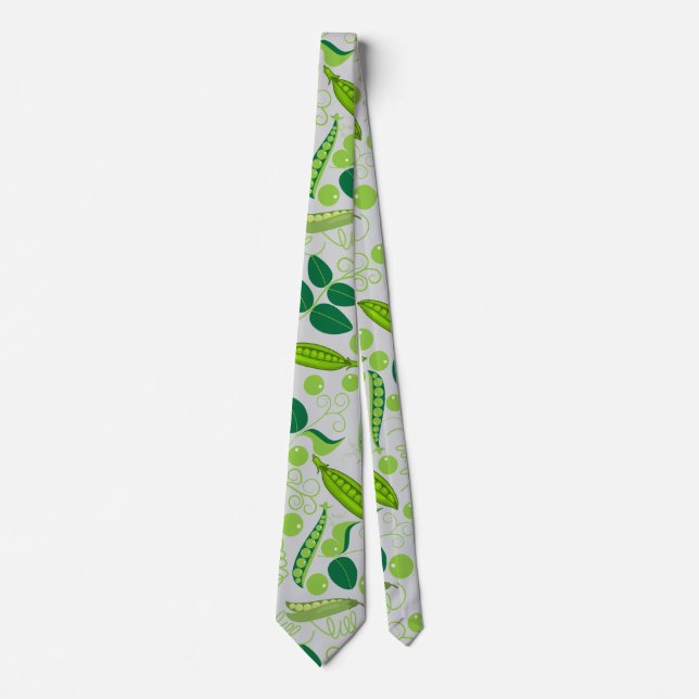 Peas pattern 01.bw. L Grey BG Tie (Front)