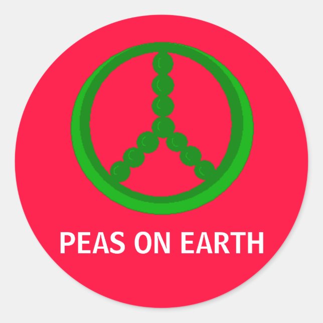 PEAS (peace) ON EARTH - stickers (Front)