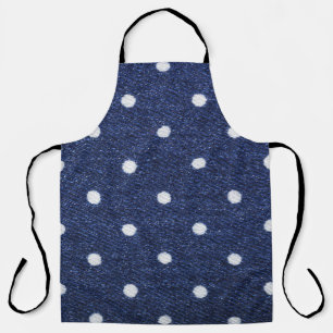 Peas stamp: denim fabric texture. apron
