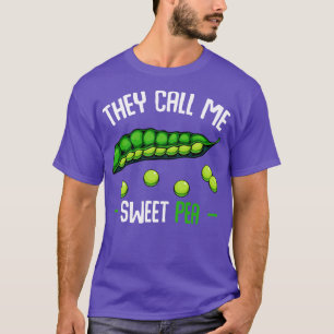 Peas They Call Me Sweet Pea Funny Saying Vegetable T-Shirt