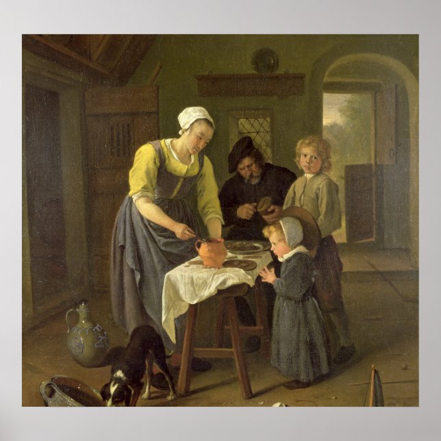 Peasant Family at Meal time, c.1665 Poster (Front)