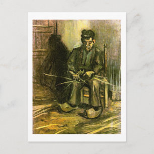 Peasant Making a Basket, Vincent van Gogh Postcard
