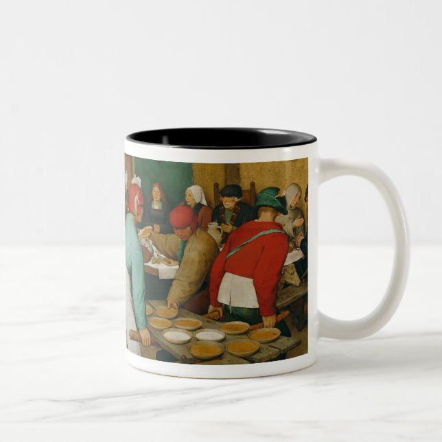 Peasant Wedding , 1568 Two-Tone Coffee Mug (Right)