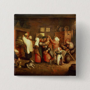 Peasant Wedding 15 Cm Square Badge