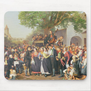 Peasant Wedding in Lower Austria (oil on canvas) Mouse Pad