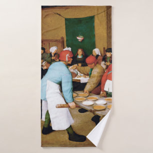 Peasant Wedding, Pieter Bruegel Bath Towel