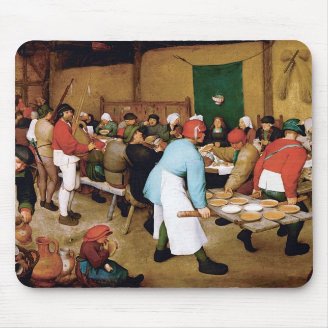 Peasant Wedding, Pieter Bruegel Mouse Pad (Front)