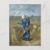 Peasant Woman Binding Sheaves by Vincent Van Gogh