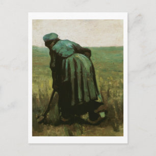 Peasant Woman Digging, Vincent van Gogh Postcard