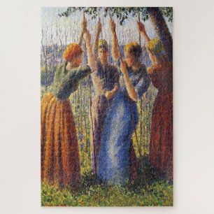 Peasant Women Planting Stakes by Camille Pissarro Jigsaw Puzzle