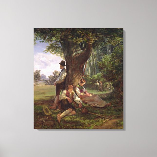 Peasants having a Siesta, 1841 Canvas Print (Front)