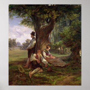 Peasants having a Siesta, 1841 Poster