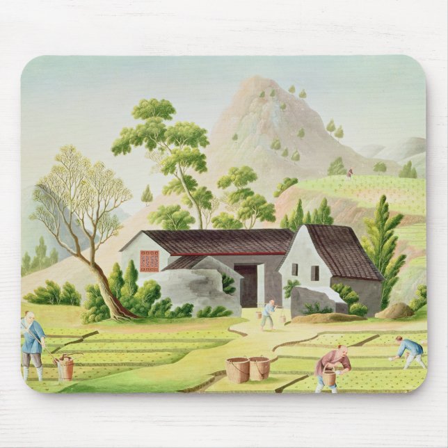 Peasants in the Paddy Fields Mouse Pad (Front)