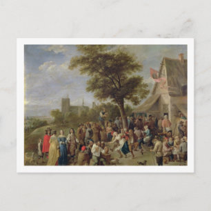 Peasants Merry-Making, c.1650 (oil on canvas) Holiday Postcard