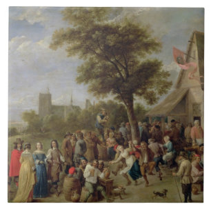 Peasants Merry-Making, c.1650 (oil on canvas) Tile