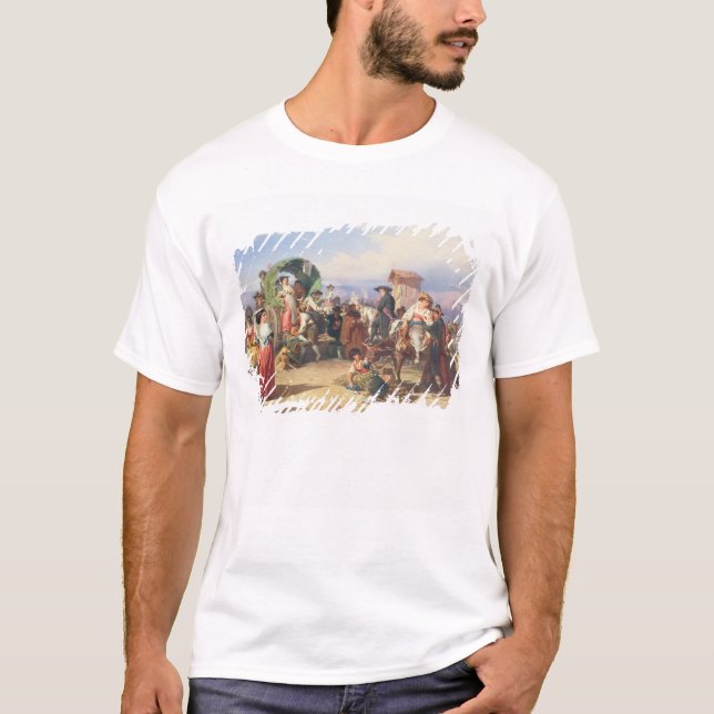 Peasants of the Campagna, 1860 (oil on canvas) T-Shirt (Front)