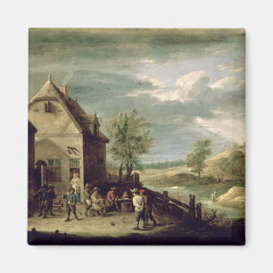 Peasants Playing Boules Magnet