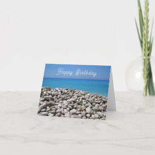 Pebble Beach and Sea View Birthday Card