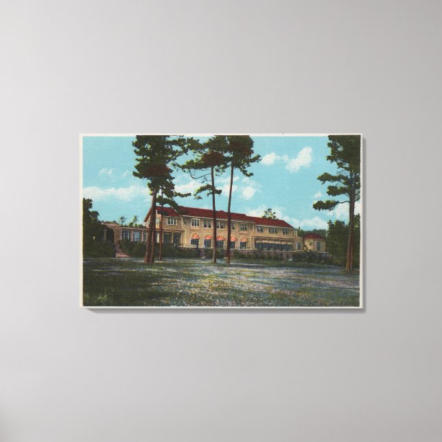 Pebble Beach, CA - Del Monte Lodge View and Canvas Print (Front)