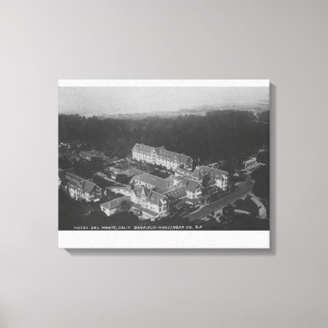 Pebble Beach, CA - Hotel Del Monte Aerial View Canvas Print (Front)