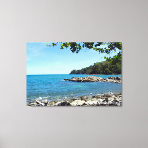 Pebble Beach Landscape Travel Photo Indonesia Canvas Print