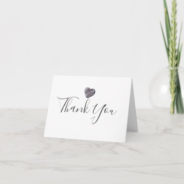 Pebble Heart Discovery Thank You Card (Front)